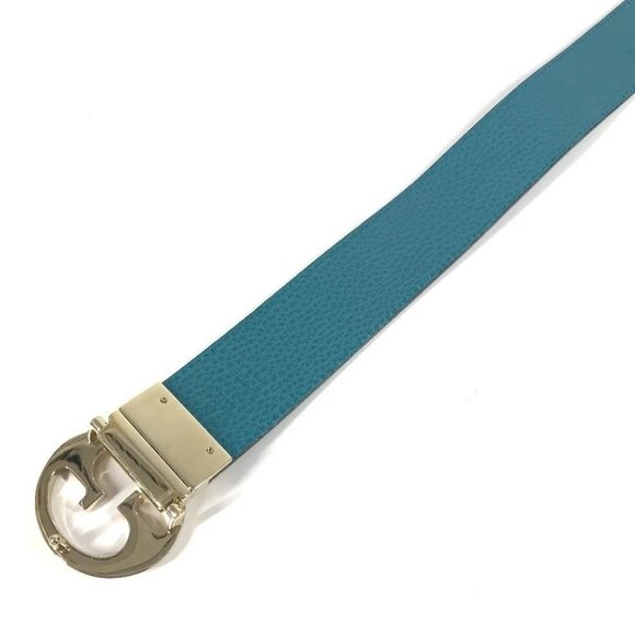 GUCCI 450000 Double G GG logo Belt buckle for bottoms belt Leather Black/blue main image 9